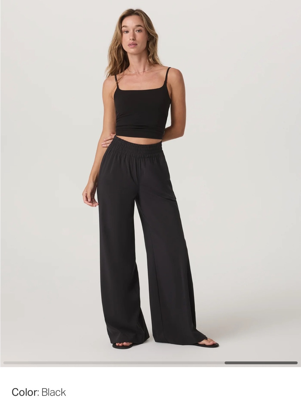 Vuori Wide Leg Pants in Black
